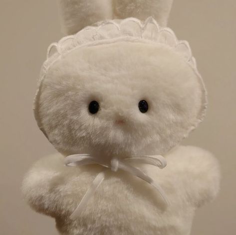 Bunny Plushies Aesthetic, Bunny Plush Aesthetic, White Plushie, White Bunny Plush, Bunny Plushies, White Bunny, Bunny Plush, Fairy Angel, Pocket Mirror