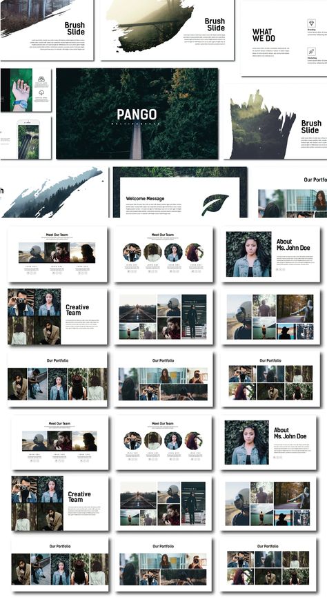 Pango Powerpoint Presentation Templates - 50 Slides Powerpoint Photo Layout, Photo Collage Powerpoint, Power Point Photo Presentation, Photo Presentation Layout, Photo Slideshow Ideas, Portfolio Presentation Design, Ppt Tricks, Photo Presentation Ideas, Slides Layout