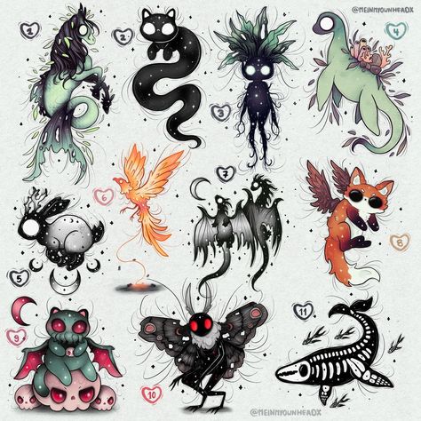 Cryptids Art, Tattoo Ideas Cryptids, Christmas Cryptids, Cute Cryptids, Cryptids Illustration, Canadian Cryptids, Not Deer Cryptid Art, Michigan Cryptids, Which One Are You