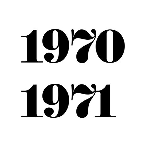 Number Year Tattoo, 1971 Tattoo Font, 1970 Tattoo Number, Parents Birth Year Tattoo, Birth Year Tattoo Ideas, Year Tattoo Ideas, Year Tattoos, Year Tattoo Number, Tattoo Year