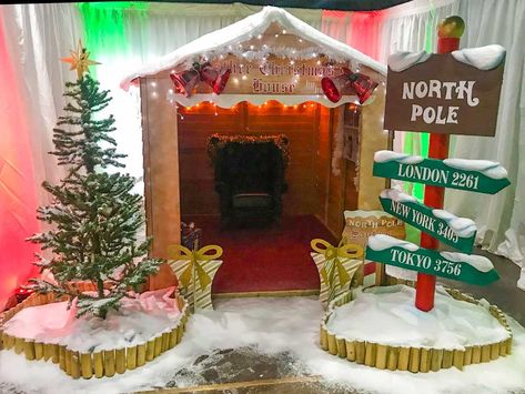 Santa’s Grotto Themed Event 2018 | Gallery | Theme Ideas | Event Prop Hire School Christmas Fair Decorations, Santa's Grotto Diy, Xmas Grotto Ideas, School Christmas Grotto Ideas, Santa's Grotto Ideas Diy, How To Make A Santa Grotto, Diy Grotto Christmas, Santa’s Grotto Diy, School Grotto Ideas