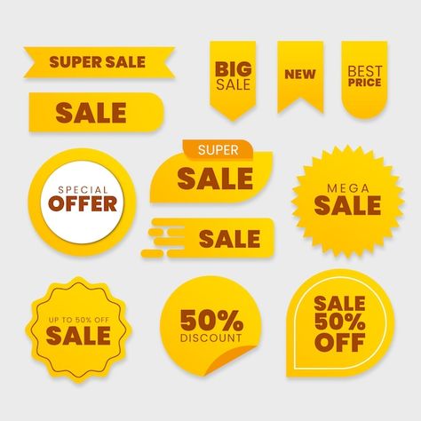 Collection of sales label | Premium Vector #Freepik #vector #sales-label #discount-label #sale-label #sale-badge Sale Icon, Sale Ends Today, Logos Retro, Print Design Template, Lower Third, Free Labels, Retro Logos, Social Media Logos, Vector Free Download