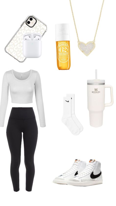 basic white girl fit Popular Girl Outfits High School, Basic White Girl Outfit, 7th Grade Outfits, White Girl Outfits, Basic Girl Outfit, Tenth Grade, Simple Outfits For School, Cute Outfits With Leggings, Basic Girl