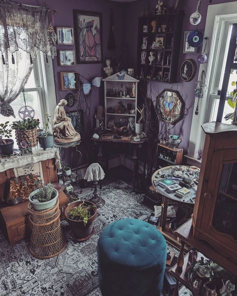 Kate | #whimsigoth life #witchyrooms #darkdecor #vintage #victorian #antiques #altar #witchy #moodydecor #moody #cozy | Instagram Gothabilly Decor, Victorian Antiques, Moody Decor, Dream Apartment, Gothic House, Vintage Victorian, Decor Items, Witch, Decorative Items