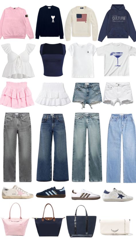 Preppy Style Capsule Wardrobe, Navy Blue And White Outfits, Looks Pinterest, Outfit Inspo Summer, Stockholm Style, Casual Preppy Outfits, Outfit Inspo Casual, Trendy Outfits For Teens, Stockholm Fashion