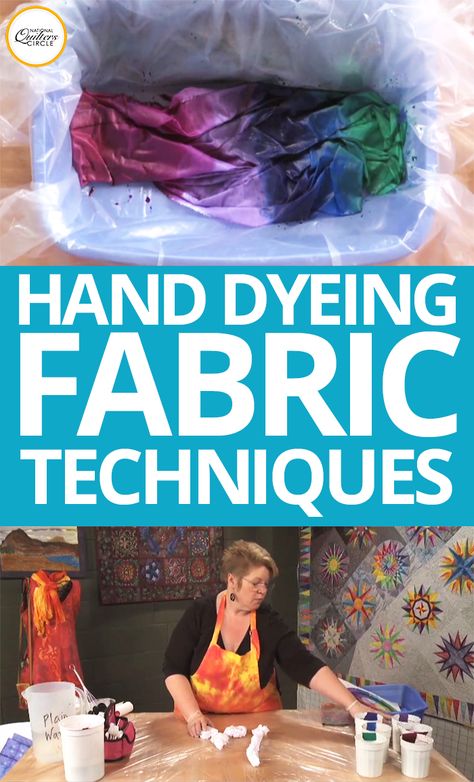 Hand Dyeing Fabric, Fabric Techniques, Fabric Dyeing Techniques, Dyeing Tutorials, Dyeing Fabric, Natural Dye Fabric, Tie Dye Crafts, Quilting Videos, Sewing Circles