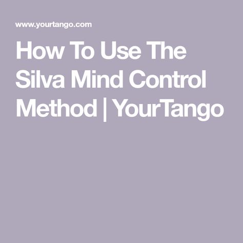 Silva Method Technique, Silva Method Exercises, The Silva Method, Silva Techniques, Silva Mind Control Method, Jose Silva Method, Silva Mind Control, Secret Geometry, Left Right Brain