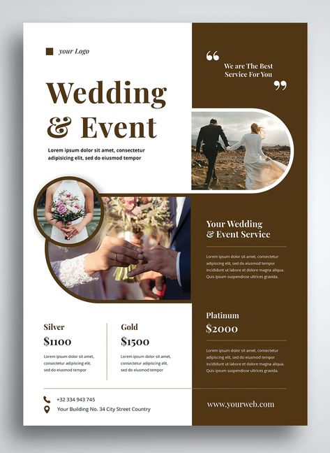 Wedding Flyer Template PSD Wedding Poster Design Ideas, Wedding Flyers Design Ideas, Broucher Ideas Design, Wedding Flyer Design, Wedding Expo Booth, Wedding Poster Design, Birthday Tarpaulin Design, Events Flyer, Wedding Flyer