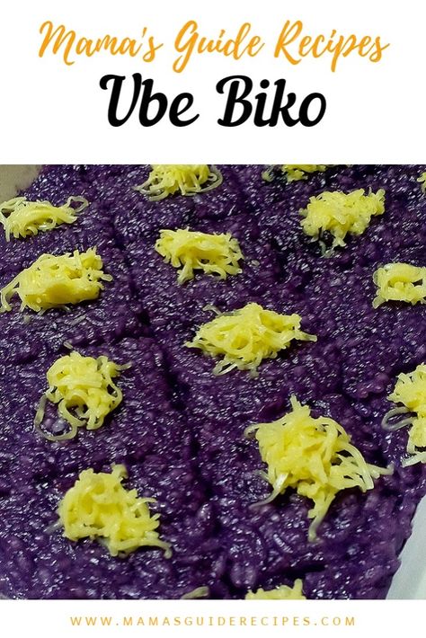 This ube biko Filipino recipe is super delicious, super easy to make because it is in English and Tagalog Version. You may also add some macapuno to it to make it more special for the Holiday Season! Ube Biko Filipino Recipe, Filipino Meryenda Recipes, Ube Suman Recipe, Ube Biko Recipe, Biko Filipino Recipe, Pinoy Food Filipino Dishes, Ube Biko, Filipino Pastries, Ube Recipe