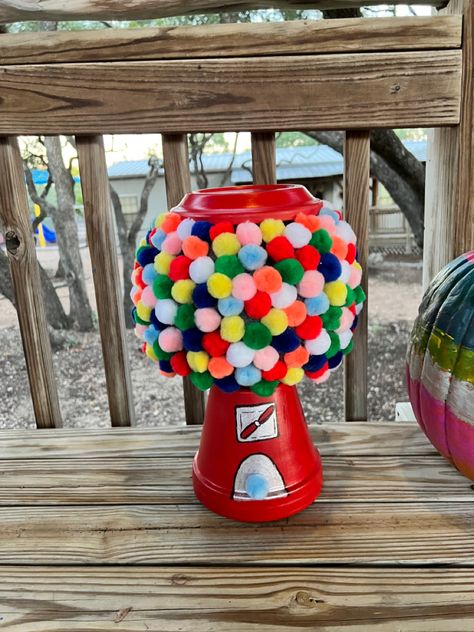 Gumball Machine Pumpkin, Pumpkin Gumball Machine, Pumpkins Painting, Pumpkin Decorating Contest, Baby Proof, Pumpkin Ideas, Gumball Machine, Baby Proofing, Painted Pumpkins