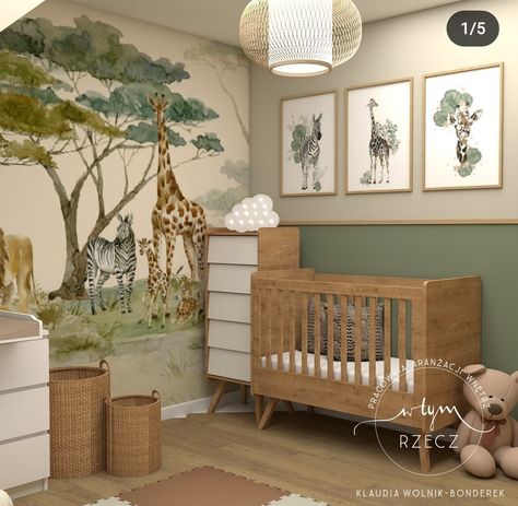 Subtle Jungle Theme Nursery, Yellow Jungle Nursery, Baby Room Jungle Theme, Sage Nursery Gender Neutral, Nursery Ideas Safari, Jungle Nursery Ideas, Baby Room Safari, Jungle Theme Baby Room, Safari Nursery Ideas