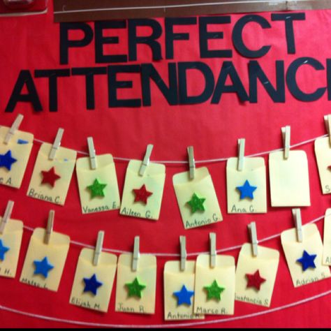 Great idea for Perfect Attendance Perfect Attendance Bulletin Board, Attendance Bulletin Board, Attendance Display, Attendance Board Ideas, Attendance Ideas, Attendance Incentives, Attendance Board, Attendance Chart, Perfect Attendance