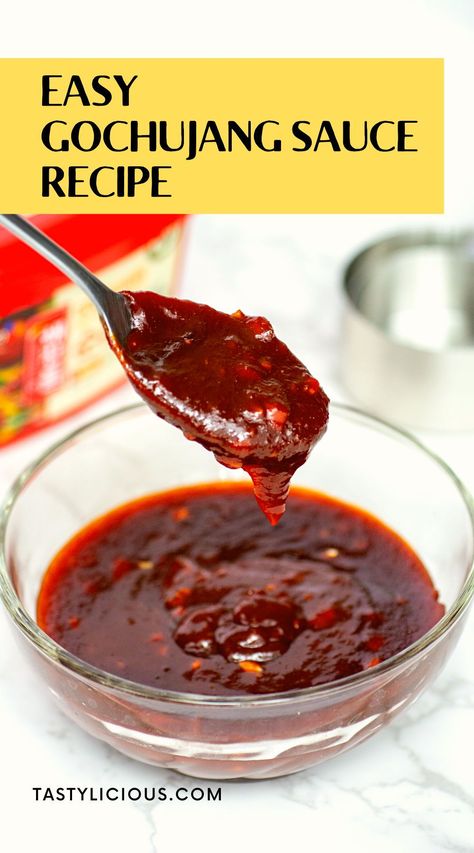 gochujang sauce for korean bbq | gochujang sauce uses | gochujang sauce ingredients | gochujang sauce recipe | gochujang sauce recipe for bibimbap | gochujang sauce for chicken | Easy Gochujang Sauce | homemade gochujang sauce recipe | how to make gochujang sauce | gochujang gochujang paste Asian Sauce Recipes, Szechuan Sauce, Gochujang Sauce, Asian Sauce, Homemade Sauce, The Sauce, Asian Cooking, Asian Dishes, Sauce Recipe