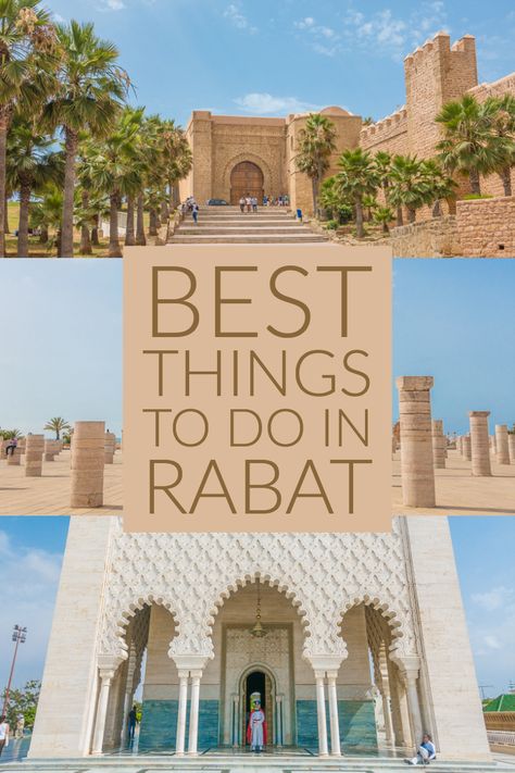 Planning a trip to Rabat, Morocco? Here are the BEST things to see and do in Rabat, and a guide to all the most beautiful, Instagram worthy spots in Rabat! Here's where to take the best photos in Rabat. What To Do In Morocco, Morocco Places To Visit, Best Places To Go In Morroco, Rabat Morroco, Morroco Itinerary, Morocco Travel Guide, Morocco Instagram, Morocco Trip, Morocco Beach