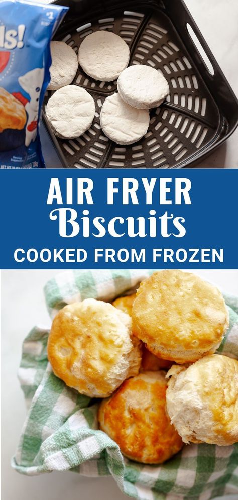 Air Fryer Recipes For Ninja Foodie, Air Fryer Recipes With Biscuits, Air Fryer Frozen Waffles, How To Cook Frozen Biscuits In Air Fryer, Cook Biscuits In Air Fryer, Cooking Biscuits In Air Fryer, Frozen Biscuits In The Air Fryer, Air Fryer Buttermilk Biscuits, Pillsbury Frozen Biscuit Recipes Breakfast