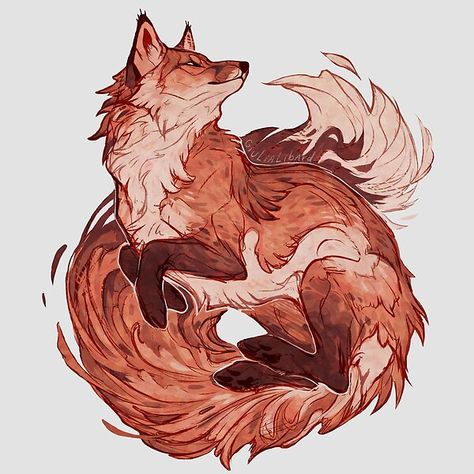 Art Fox, Fox Drawing, Canine Art, Mythical Creatures Art, Fox Art, Animal Sketches, Wolf Art, 판타지 아트, Red Fox