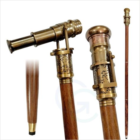 Steampunk Cane, Indian Rose, Iron Gifts, Wooden Walking Sticks, Canes & Walking Sticks, Rose Wood, Brass Wood, Brass Handle, Walking Canes