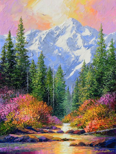 art – Charles Pabst Diy Techniques And Supplies, Interior Painting, Pallet Painting, Landscape Art Painting, Nature Art Painting, Night Painting, Nature Paintings, Painting Cabinets, Interior Paint