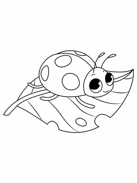 Ladybug Clipart Black And White, Insects Coloring Pages For Kids, Ladybug Coloring Page Free Printable, Cute Ladybug Drawing, Ladybird Drawing, Insects Coloring Pages, Ladybug Coloring Pages, Ladybug Drawing, Ladybug Coloring Page