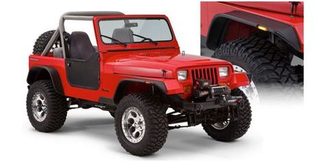 Bushwacker, Jeep Yj, Jeep Wrangler Yj, Flat Style, Fender Flares, Jeep Wrangler, Off Road, Jeep, Wheel