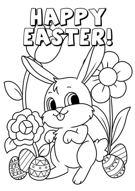 Easter Coloring Pictures, Easter Coloring Pages Printable, Free Easter Coloring Pages, Easter Coloring Sheets, Easter Bunny Colouring, Easter Drawings, Easter Coloring Book, Easter Activity, Bunny Coloring Pages