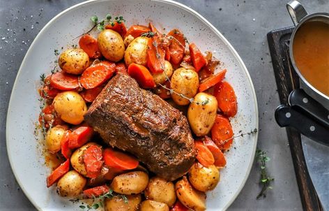 How To Cook Top Round Roast In Crock Pot - Recipes.net Crockpot Top Round Roast, Round Roast Crock Pot, Slow Cooker Round Roast, Crock Pot Keto, Roast In Crock Pot, Beef Eye Round Roast, Top Round Roast Recipe, Roast Crock Pot, Eye Round Roast