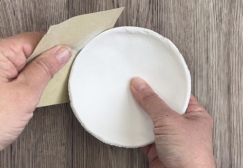 How to paint air dry clay: Make a rainbow trinket dish with us! Paint For Air Dry Clay, Sanding Air Dry Clay, Painting Air Dry Clay, Air Dry Clay Shell Dish, How To Varnish Air Dry Clay, Air Dry Clay Trinket Dishes, How To Dye Air Dry Clay, Acrylic Set, Trinket Bowl