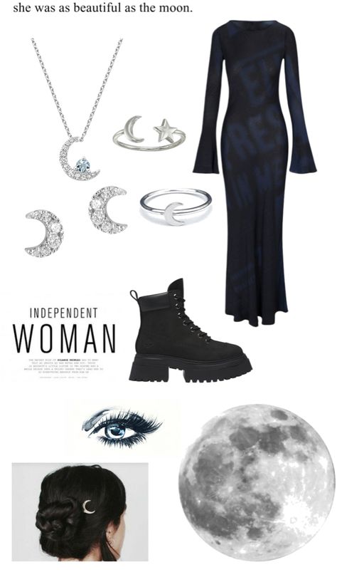 Artemis outfit ideas | Hunter Of Artemis Outfit, Artemis Outfit, Artemis Cosplay, Hunter Of Artemis, Moon Studs, Timberlands Women, Moon Goddess, Outfit Maker, Outfit Shoplook