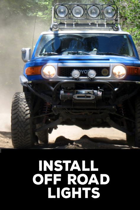 How to Install Off Road Lights Fluorescent Light Fixture, Off Road Lights, 4x4 Accessories, Socket Wrench Set, Road Vehicle, Off Road Vehicle, Electrical Tape, Off Road Adventure, Porch Lighting