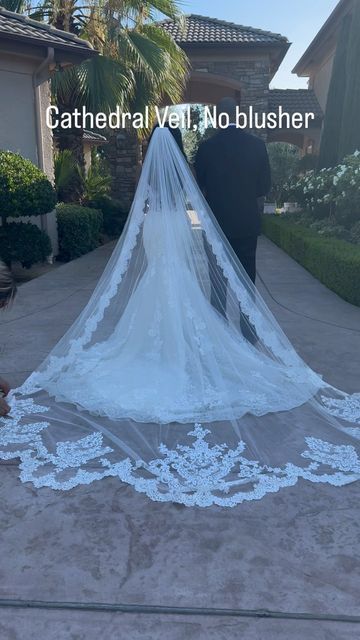 CALIFORNIA WEDDING COORDINATORS on Instagram: "A cathedral veil is said to be between 108 and 120 inches long. This is a cathedral with no blusher 🥰 Custom cathedrals are 130 inches and beyond and called 'Royal Length' @priyankachopra 's veil was 900 inches aka 75 feet long 🤩 #weddingveil #bride #cathedralveil #weddingday #dayofcoordinator #weddingdaycoordinator" Cathedral Veil With Blusher, Veil With Blusher, Cathedral Length Veil, Cathedral Veil, Wedding Veil, Wedding Coordinator, California Wedding, Instagram A, Veil