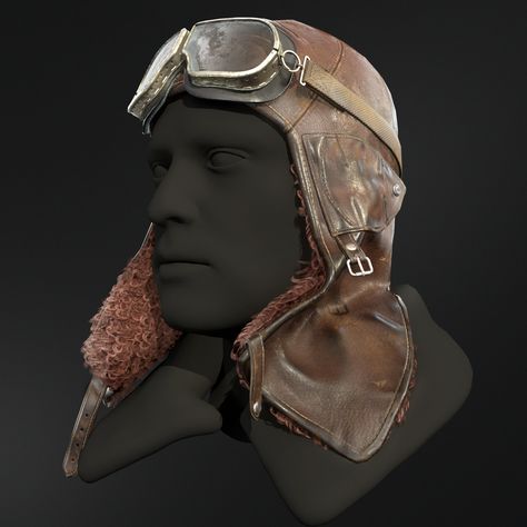 Ww2 Pilot, Fantasy Vintage, Aviator Cap, Flight Suits, Pilot Costume, My Free Time, Aviator Hat, Leather Armor, Concept Art Character