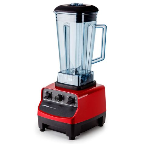 Powerful 2200W, BPA-free, 2L blender with 10 variable speeds, stainless steel blades, and secure lid. Ideal for smoothies, soups, ice crush. Rubber non-slip feet. PolyCool. Smoothies At Home, Delicious Smoothies, Kitchen Mixer, Soy Milk, Yummy Smoothies, Milkshakes, Red Fruit, Food Processor, Aroma Diffuser