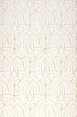 Gold And Cream Wallpaper, Cream Pattern Wallpaper, Gold Pattern Wallpaper, Entrance Wallpaper, Gold And White Wallpaper, Entryway Nook, White And Gold Pattern, Ethnic Wallpaper, White And Gold Wallpaper