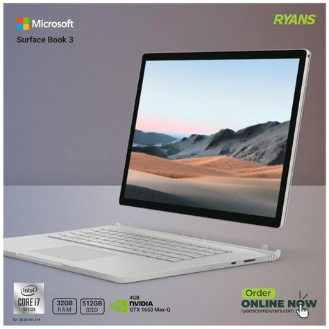 Microsoft Surface Book 3 
2 in 1 Laptop Microsoft Surface Book, Microsoft Surface, Intel Core, Windows 10, Microsoft, Poster Design, Laptop, Electronic Products, Design