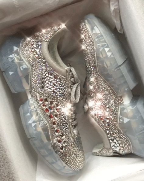 Bejeweled Sneakers, Causal Shoes Women, Fancy Sneakers, Jimmy Choo Sneakers, Studded Sneakers, Gold Sneakers, Jimmy Choo Heels, Shoe Trends, Bling Shoes