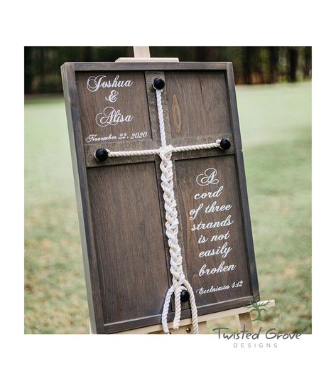 Unity Ceremony Braid, Unity Ceremony Ideas, Ecclesiastes 4 12, Unity Braid, Unity Cross, Cross Sign, Wedding Ceremony Unity, Unity Sand Ceremony, Cord Of Three Strands