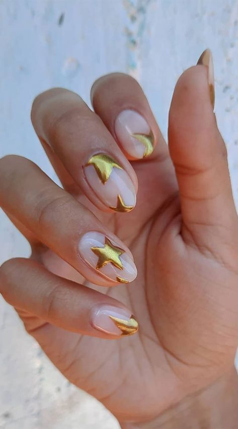 Star Nail Designs, Teen Nails, Brown French, Nails Y2k, Milky Nails, Summery Nails, Her Nails, Nagel Inspo, Star Nails