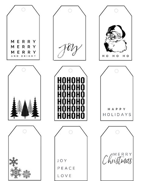 Natal, Gift Tags For Christmas Printable, Blank Christmas Tags Printable Free, Xmas Tags Printable Free, Simple Christmas Gift Tags, Free Printable Christmas Gift Tags Black And White, Holiday Tags Printable Free, Gift Tags Printable Free Templates, Merry Christmas Gift Tags Printable Free