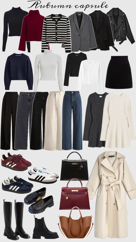 Autumn inspo | fall | inspiration | outfits Fall Winter Outfits School, Sunday Autumn Outfit, Outfits For Shopping Day Winter, 72 Degree Weather Outfit Fall, Fall Outfits Women Office, Autumn Winter Capsule Wardrobe 2024, Capsule Wardrobe True Autumn, Autumn Outfits Uk, Networking Event Outfit Business