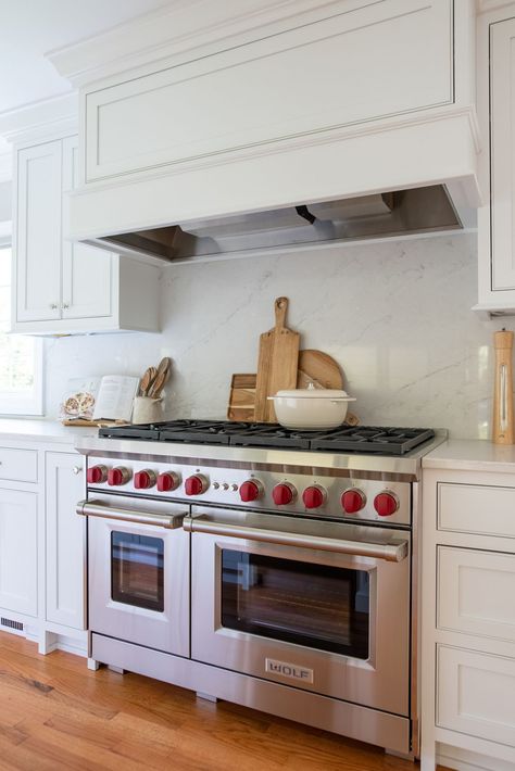 Subzero, Wolf, Cove appliances Kitchen Butcher Block Island, Kitchen Expansion, Wolf Range, Wolf Appliances, All White Kitchen, Dream Kitchens, Bright Kitchens, Custom Kitchens, Classic Kitchens