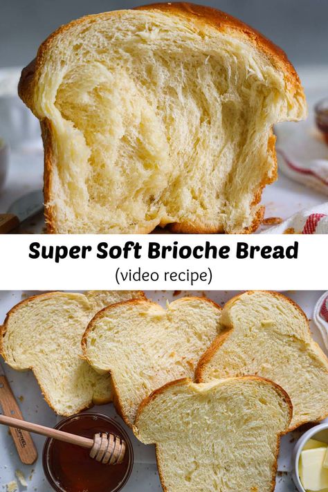 Homemade Brioche Bread Recipes, Best Fluffy Bread Recipe, Easy Brioche Recipe, Best Loaf Bread Recipes, Diy Brioche Bread, Brioche Bread In Bread Machine, Bread Maker Brioche Recipe, Brioche Bread Maker Recipe, Brioche Bread Loaf