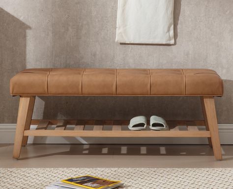 PRICES MAY VARY. [Multi-Scene Application]: This versatile bench seamlessly integrates into various spaces—grace your entryway to welcome guests, add comfort to your bedroom, or enhance living room aesthetics. Its adaptability ensures a perfect fit wherever it rests. [Versatile Storage Solution]: This bench incorporates traditional design with practicality, featuring a sturdy wooden frame that elegantly doubles as display and storage. The open lower shelf invites you to neatly arrange books, bas Living Room Window Bench, Window Bench With Storage, Entryway Bench Ideas, Entryway Bench With Shoe Storage, Bench For Living Room, Storage For Bedroom, Shoe Bench Entryway, Apartment Entryway, Leather Storage Ottoman