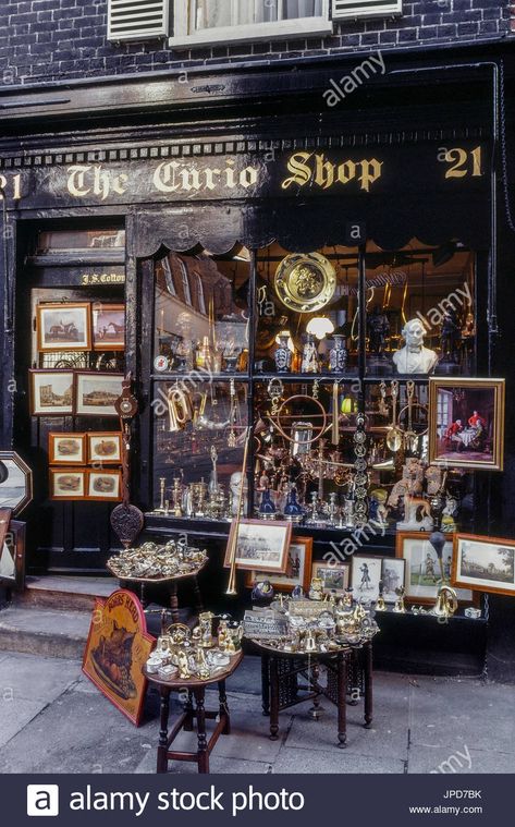 The Curio Shop, Shepherd Market, Mayfair, London, England, UK, Circa 1980's Stock Photo Crystal Shop Exterior, Victorian Shop Aesthetic, Curiosity Shop Aesthetic, Psychic Shop Aesthetic, Psychic Store, Curio Shop Aesthetic, Witch Shop Aesthetic, Occult Shop Aesthetic, Witches Shop