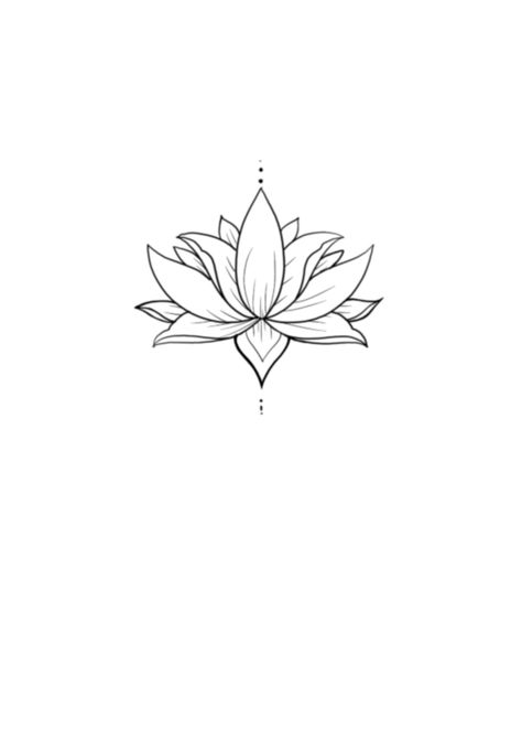 Lotus Flower Tattoo Outline, Unique Lotus Tattoo, Lotus Flower Tattoo Fine Line, Lotus Outline Tattoo, Lotus Tattoo Drawing, Lotus Flower Tattoo Stencil, Lotus Flower Line Art, Flower Flash Tattoo, Simple Lotus Flower Tattoo