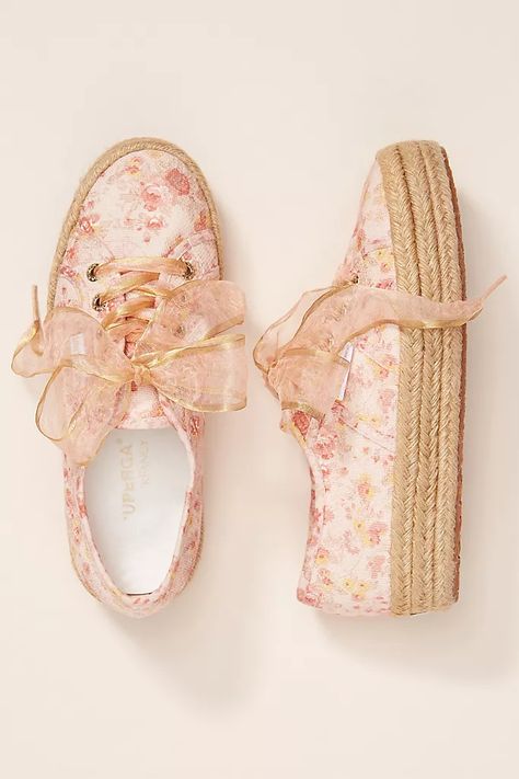 Superga x Loveshackfancy Floral Espadrille Sneakers | Anthropologie Superga Platform, Floral Espadrilles, Champion Sneakers, Espadrille Sneakers, Floral Sneakers, Platform Espadrilles, Print Sneakers, Classic Sneakers, Cute Shoes