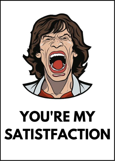 mick jagger rolling stones valentine&#39;s day card birthday greeting card cute for him for her boyfriend girlfriend funny gift.jpg What Is Valentines Day, No Valentine, King Josiah, Funny Valentines Gifts, Valentines Day Funny, Romantic Cards, Valentine's Card, Rock Rock, Valentine Greeting Cards