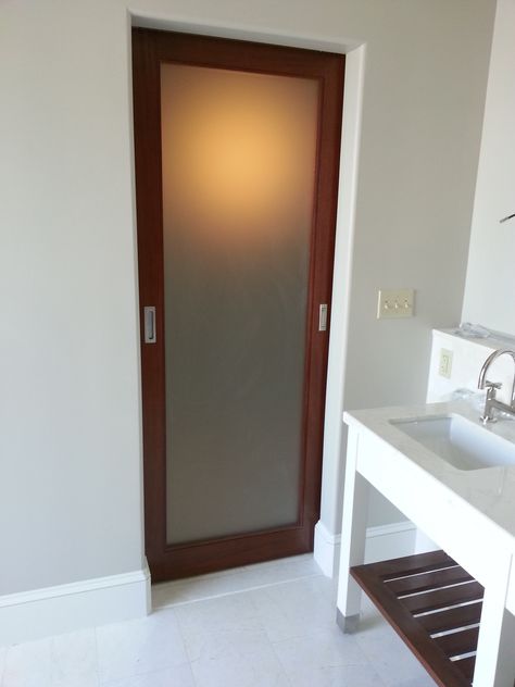 Toilet Sliding Door Design, Brown Bathroom Door, Sliding Door Toilet, Toilet Door Ideas, Minimal Toilet, Wardrobe Design Bedroom Sliding, Bathroom Sliding Door, Bathroom Door Ideas, Glass Bathroom Door