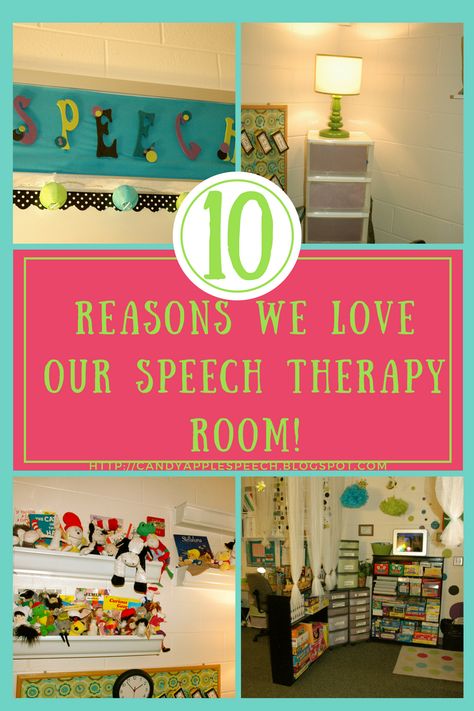 Therapy Room decor/ speech therapy room/ classroom decor/ therapy room ideas/ therapy room organization/ classroom ideas/ therapy room office space How To Decorate A Speech Therapy Room, Preschool Speech Therapy Room Decor, Decorate Speech Therapy Room, Slp Classroom Ideas, Small Speech Therapy Room, Speech Room Decorations, Speech Room Bulletin Boards, Slp Room Ideas, Speech Office Decor