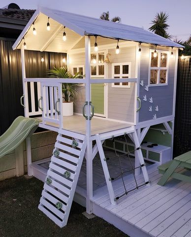 kids playhouse outdoors plans |playhouse |kidkraft outdoor playhouse makeover Cubby House Ideas, Kids Cubby Houses, Kids Cubbies, Wooden Cubby, Play Area Backyard, Backyard Kids Play Area, Backyard Playhouse, Wendy House, Cubby House