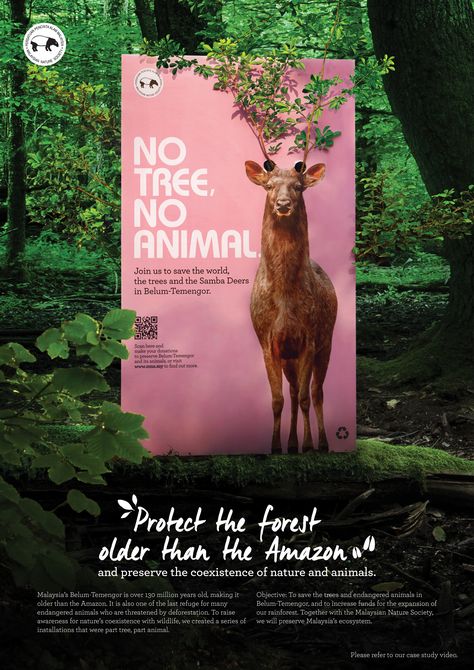 No Tree, No Animal. :: Behance Protect Animals Poster Design, Wildlife Graphic Design, What Is Deforestation, Save Animals Poster, Animal Facts For Kids, Wildlife Poster, Property Ads, Charity Poster, Save Nature